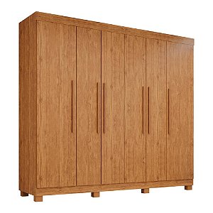 Guarda Roupa Casal 6 Portas com 4 Gavetas Internas Londres Prime Cinamomo IMOP