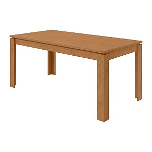 Mesa de Jantar 180cm 6 Lugares Athenas Amêndoa Clean Móveis Lopas