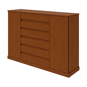 Cômoda com 7 Gavetas e 2 Portas Vedra Frassino Móveis Lopas