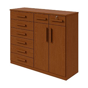 Cômoda 8 Gavetas e 2 Portas Toronto Frassino Móveis Lopas