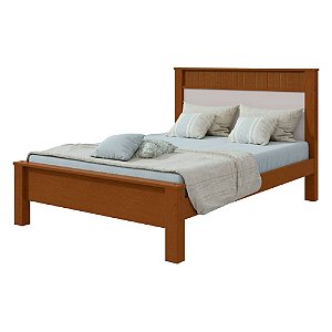 Cama Casal em MDF/MDP Athenas Frassino/Off White/Frassino Móveis Lopas