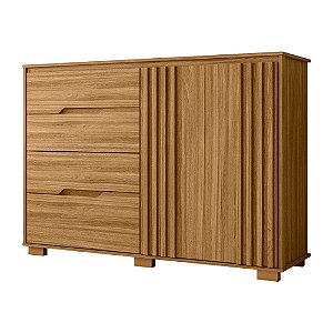 Cômoda 4 Gavetas e 1 Porta Texas Freijó Moval
