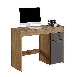 Escrivaninha 1 Porta 1 Gaveta Atenas Cinamomo/Grafite Arte Móveis