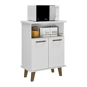 Balcão Compacto 2 Portas com Nicho Arte Smart Branco Arte Móveis