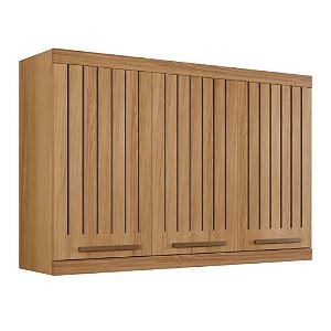 Armário Aéreo 3 Portas Talismã Master Cinamomo Ripado Arte Móveis