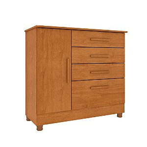 Cômoda Chicago 4 Gavetas 1 Porta Cinamomo Tcil
