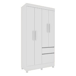 Guarda Roupa Oregon 4 Portas Branco com Pés Tcil