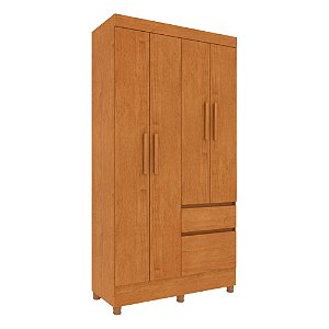 Guarda Roupa Oregon 4 Portas Cinamomo com Pés Tcil