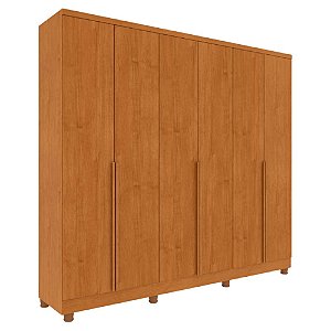 Guarda Roupa Casal 6 Portas Cataguases Cinamomo com Pés Tcil