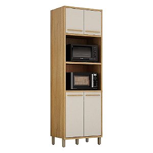 Paneleiro 2 Nichos 4 Portas Cinamomo/Off White Torino Valdemóveis