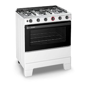 Fogão 5 Bocas com Super Chama e Forno 84L Ideal Super Branco Esmaltec