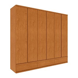 Guarda Roupa Casal 6 Portas Esparta Cinamomo Tcil
