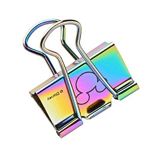 Prendedor de Papel e Caneta - Mickey Rainbow Holográfico