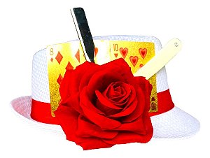 Chapéu Malandras Maria Navalha Pomba Gira Com Rosa Vermelha