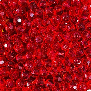 100 Contas De Cristal Vermelho Claro Vidro 10mm Umbanda E Candomble
