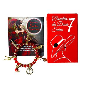 Kit Dona Sete Saias Baralho + Pulseira