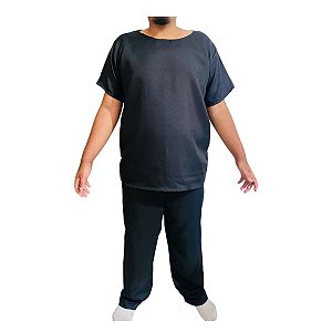 Roupa Ração GG Em Oxford Masculino Preta Candomblé Umbanda