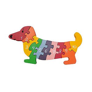 Cachorro com Números Quebra-cabeça com números de 1 a 10 - Fábrika dos Sonhos