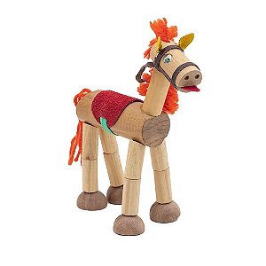 Cavalo Silver - Brinquedo de madeira articulado - Gamar