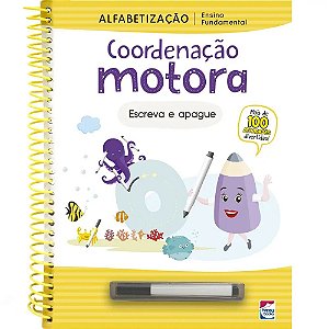 Ensino Fundamental Alfabetização Escreva e Apague: Coordenação Motora - Happy Books