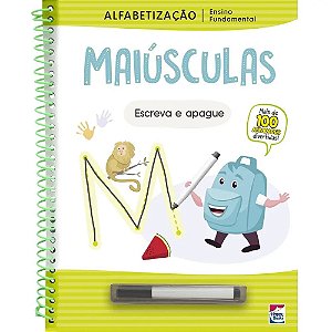 Ensino Fundamental Alfabetização Escreva e Apague: Maiúsculas - Happy Books
