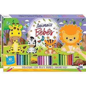 Meu Incrível LIVRO-KIT Brilhante para Colorir: Animais Bebês - Happy Books