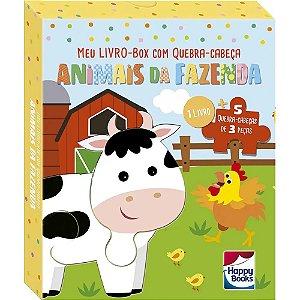 Meu LIVRO-Box com Quebra-cabeça: Animais da Fazenda - Happy Books