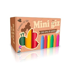 Mini Giz de Cera de Abelha com 12 cores