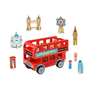 Ônibus De Londres + Pontos Turísticos Brinquedo Tooky Toy