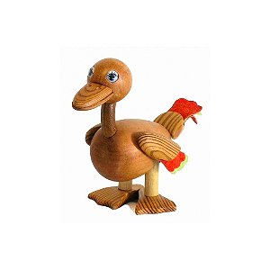 Pato Quac - Brinquedo de madeira articulado - Gamar