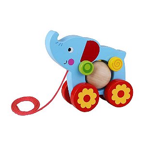 Puxar Super Elefante de Puxar em madeira - Took Toy