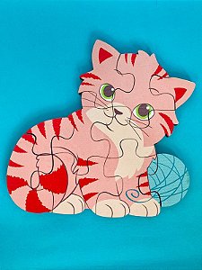 Quebra Cabeça Educativo GATINHO - 10 Peças