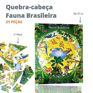 Quebra-cabeça Fauna Brasileira - Loopi Toys