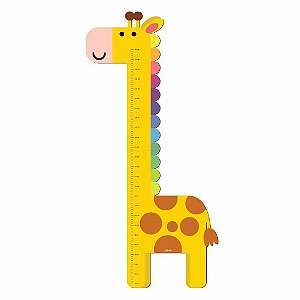 Régua Do Crescimento Girafinha Madeira - Medir Altura do brincante