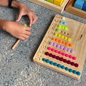 Tabuleiro de Contagem Montessori Nº2  - Criando Brinquedos
