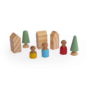 Vilarejo - Brinquedo de Madeira - Lume Brinquedos