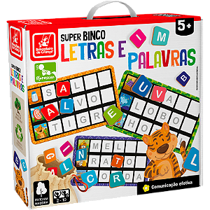 Super Bingo Letras e Palavras - Brincadeira de Criança