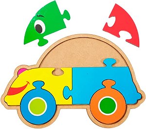 Quebra-Cabeça Carro: diversão e aprendizado para crianças - Maninho Brinquedos