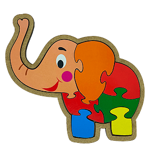 Quebra-Cabeça Elefante: diversão e aprendizado para crianças - Maninho Brinquedos