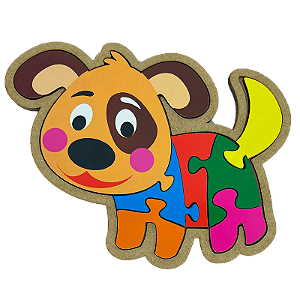 Quebra-Cabeça Cachorro: diversão e aprendizado para crianças - Maninho Brinquedos