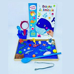 Kit Sensorial - Fundo do Mar, Atividade Montessori para Crianças - Brincriarte
