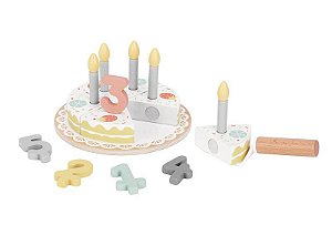 Conjunto de Bolo de Aniversário - Brinquedo Educativo com Velinhas Numéricas - Tooky Toy