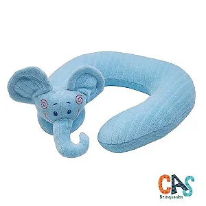 Travesseiro de Pescoço Elefantinho para Bebês - Confortável e Divertido - Bichos de Pano