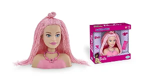 Mini Styling Head - Special Hair - Rosa - Barbie® - Mattel™  - Pupee