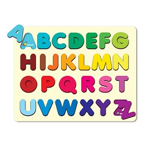 Alfabeto Maiúsculo de Encaixe: Um Brinquedo Educativo para Alfabetização - Babebi