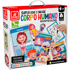 Super Ache e Encaixe Corpo Humano Montessori - Brincadeira de Criança
