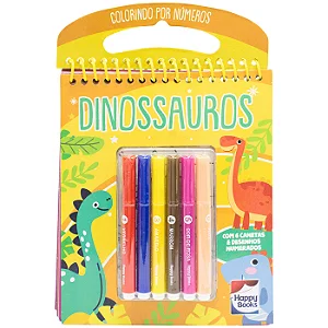 Colorindo por Números: Dinossauros da Mammoth World - Happy Books