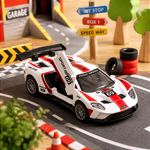 Carrinho Esportivo GT - Branco 1:32