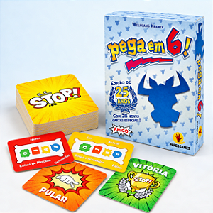Kit Noite de Jogos - Pega em 6! Edicao 25 Anos e UeStop!