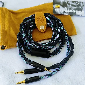 Cabo custom de alta pureza , prata 99,9998% over-ear ,trançado quadruplo com reforço de nucleos !